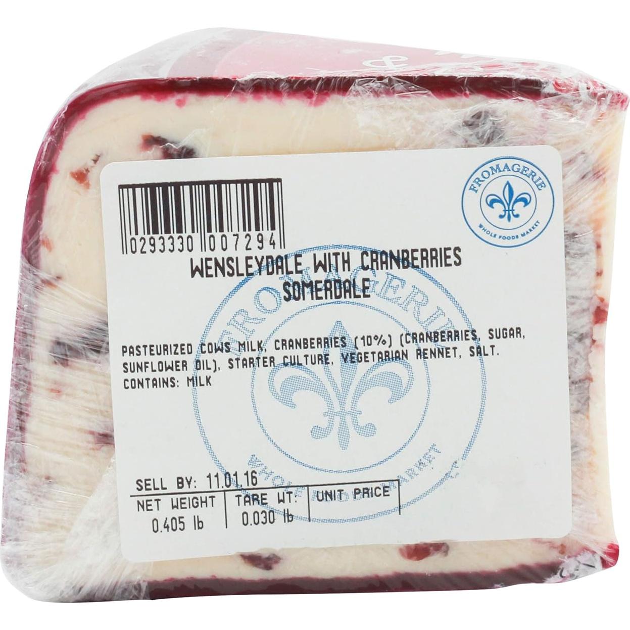 Queso Wensleydale de arándano Somerdale 453 g