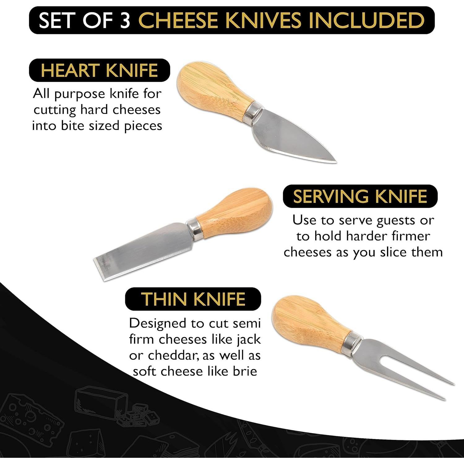 Tablero de Queso Perlli de Bambú 45,72 cm Redondo Plegable