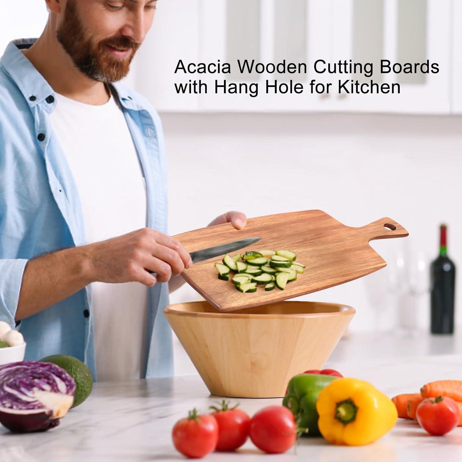 Tabla de Cortar de Madera de Acacia Ayiaren 38,1x17,8 cm