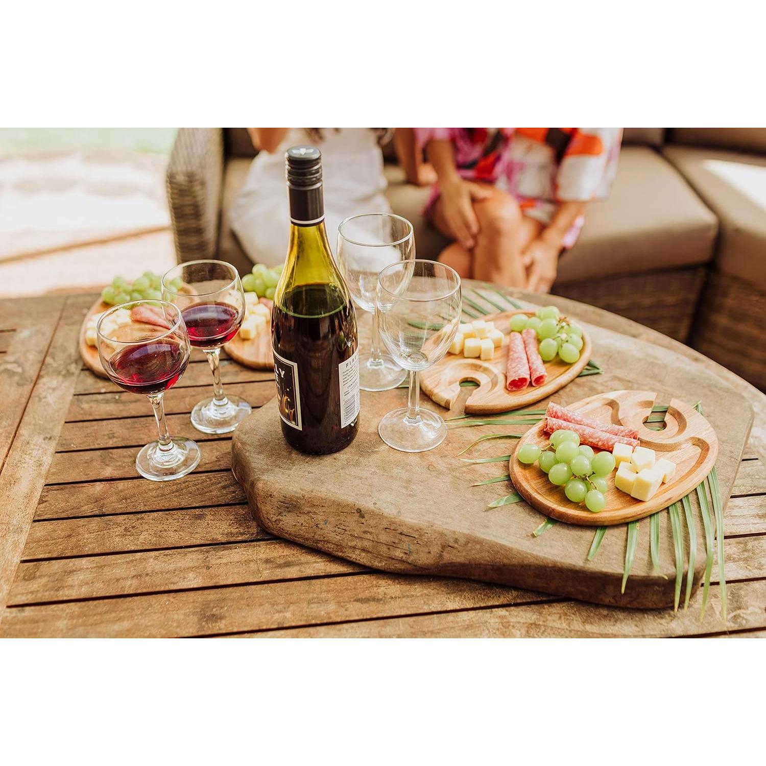 Set de Platos de Aperitivos de Vino Picnic Time 4 Piezas