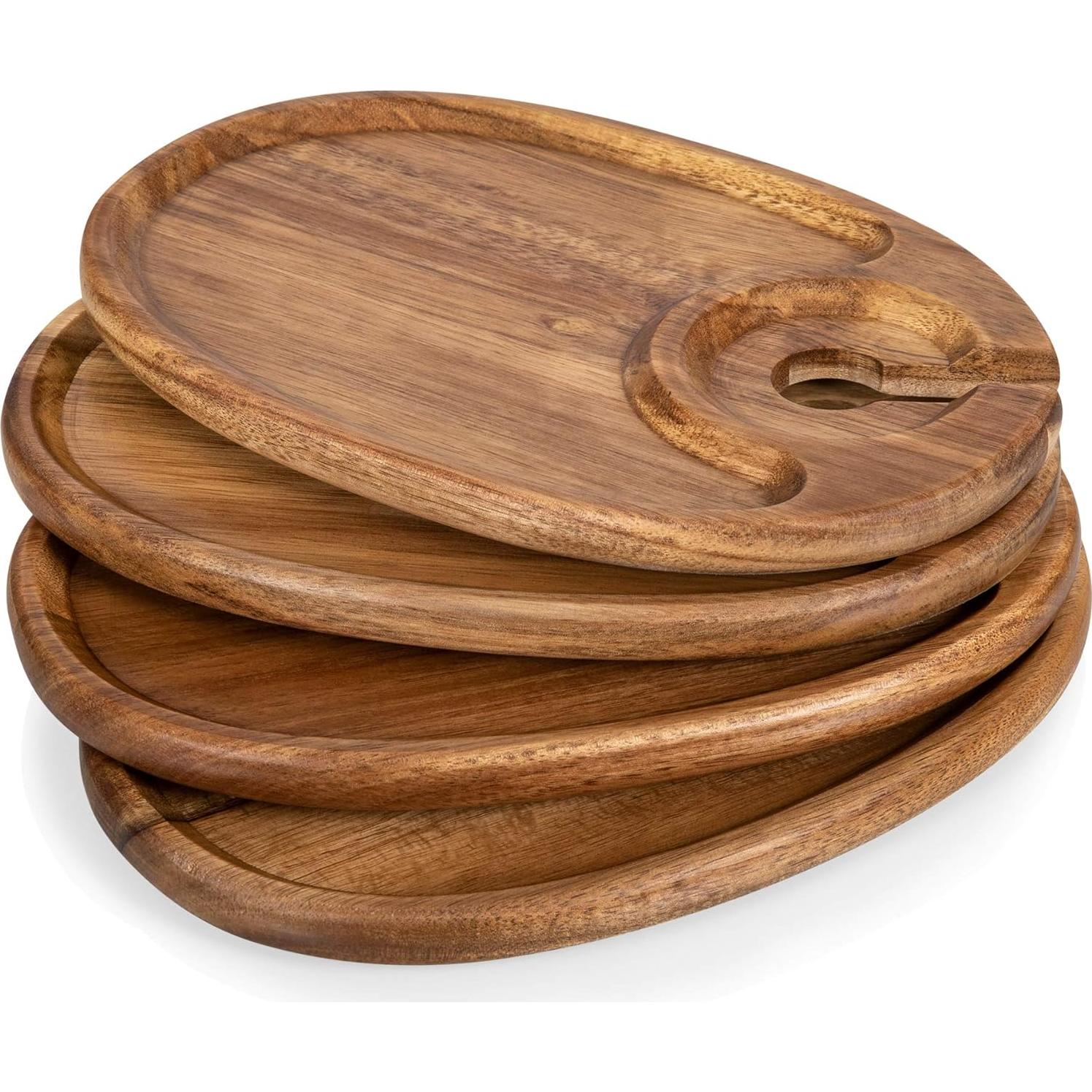 Set de Platos de Aperitivos de Vino Picnic Time 4 Piezas