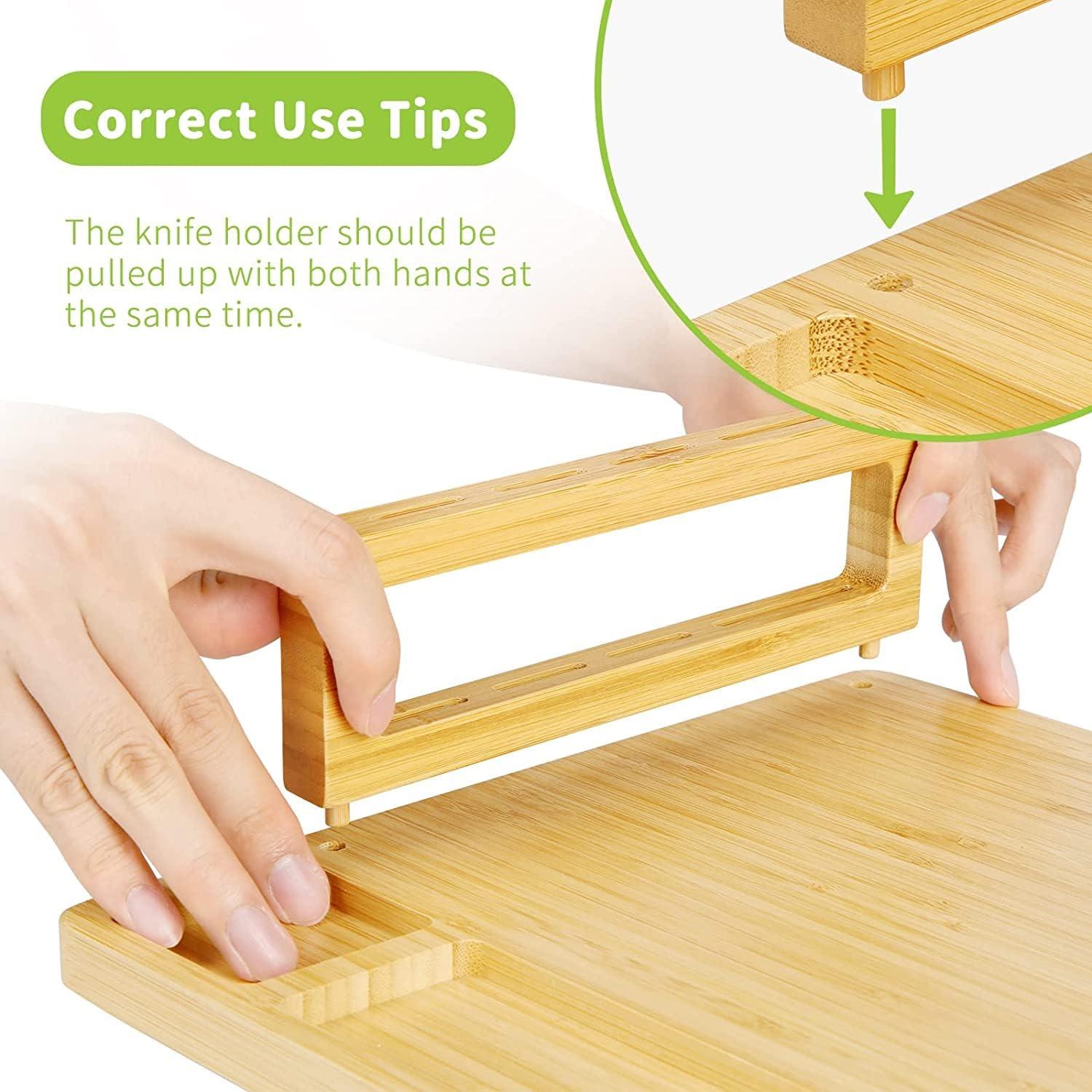 Tabla de Queso Kylinbigda de Bambú 33.78 cm con Utensilios