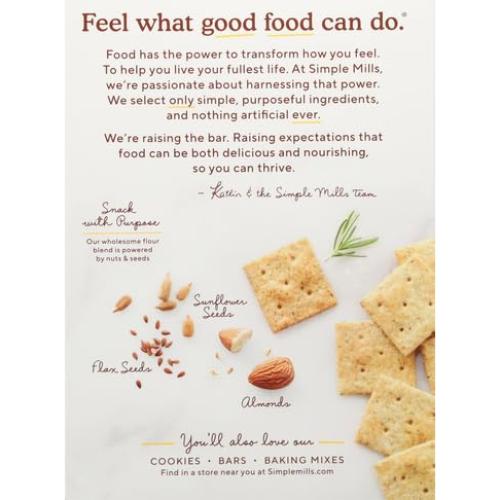 Galletas de Almendra Simple Mills Romero y Sal Marina 120g