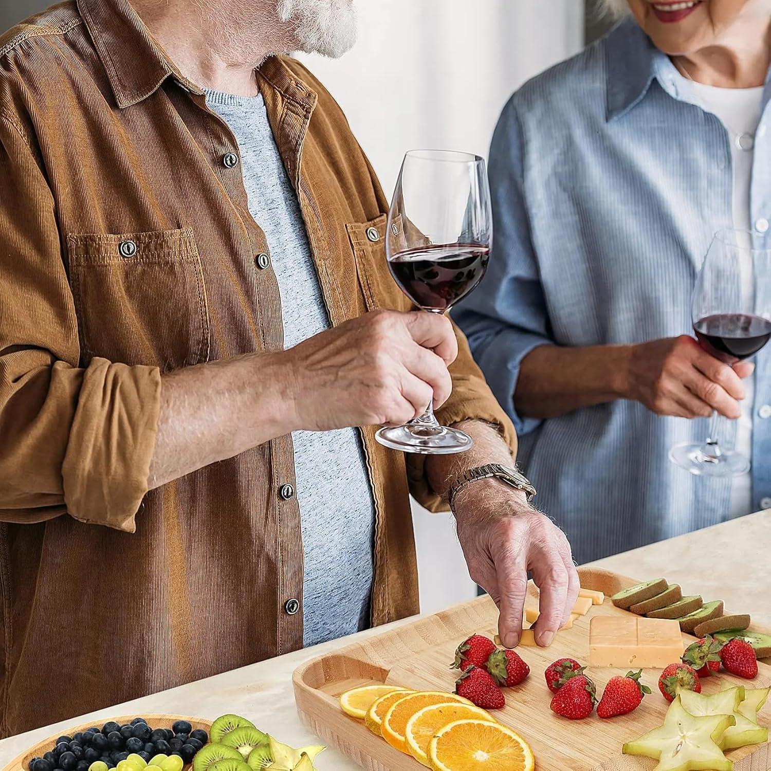 Juego de Tabla de Charcutería ABCDLIFE con Cuchillos y Bowls