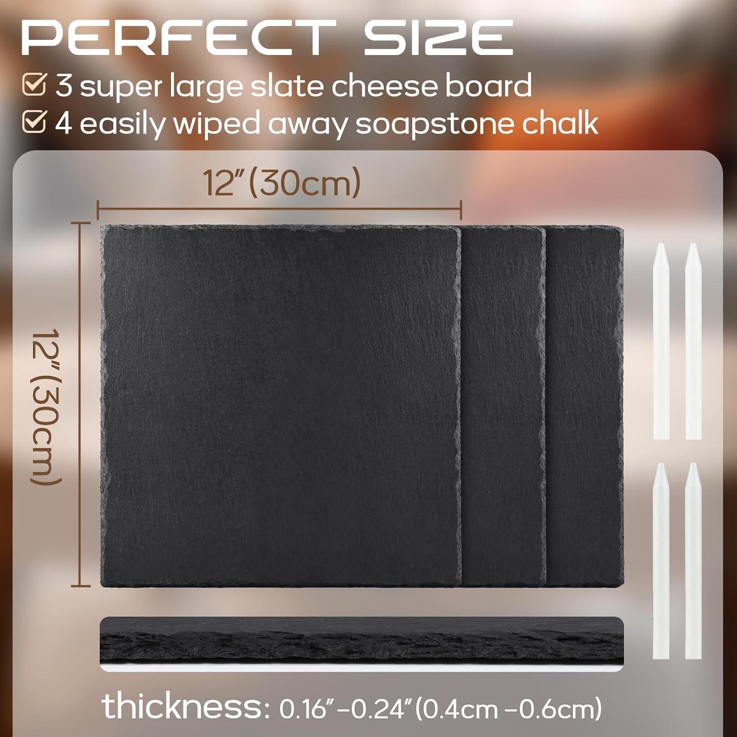 Juego de 3 Tablas de Queso de Pizarra GOH DODD 30 cm