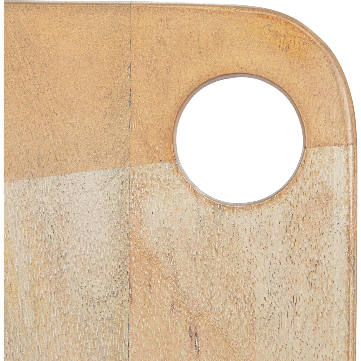 Tabla de Queso Rectangular Madera Mango Blanqueada 37x25 cm