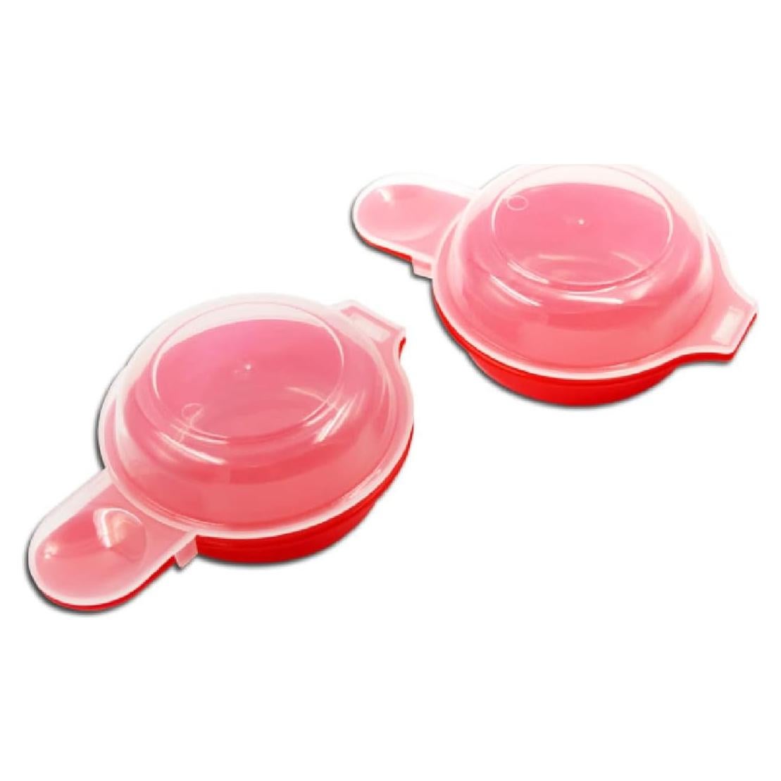 Cocedor de Huevos HORNO Set de 2 Antiadherente Rojo