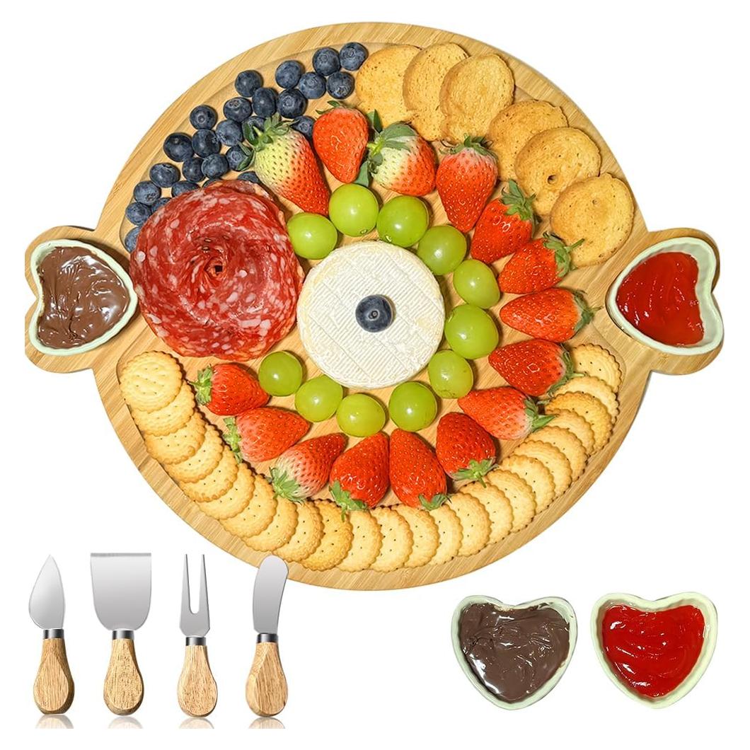 Juego de Tablas de Charcutería de Bambú 38.7x31.8cm