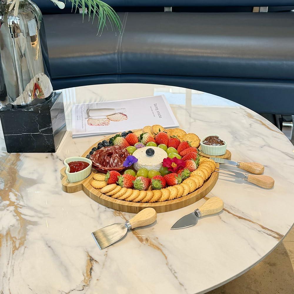 Juego de Tablas de Charcutería de Bambú 38.7x31.8cm