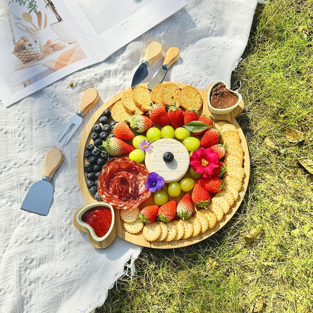 Juego de Tablas de Charcutería de Bambú 38.7x31.8cm