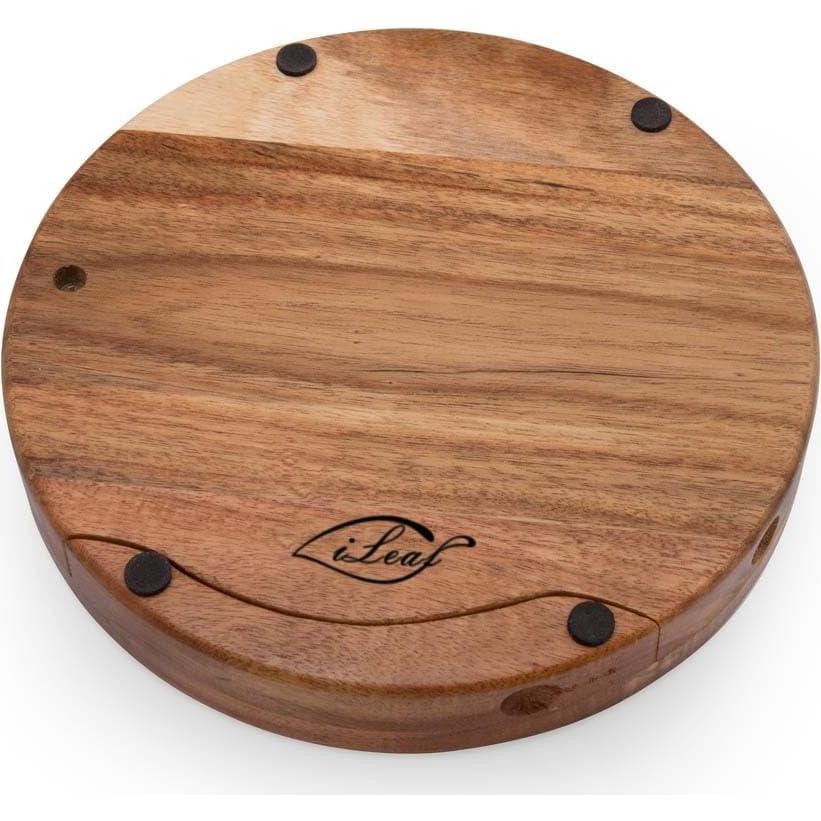 Tabla de Queso Redonda ILEAF de Madera de Acacia 19 cm