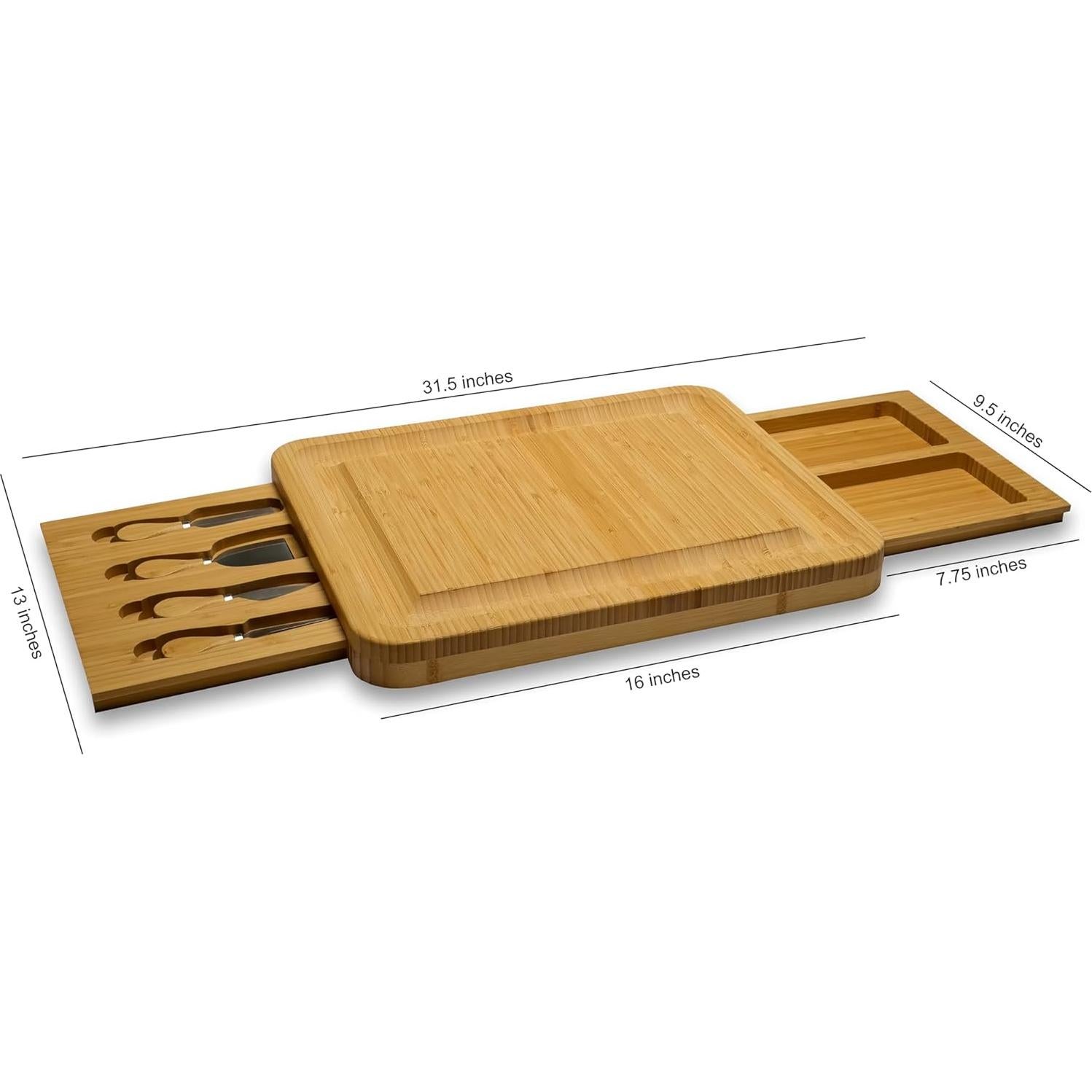 Tabla de Charcutería de Bambú Demin Design 40x33 cm