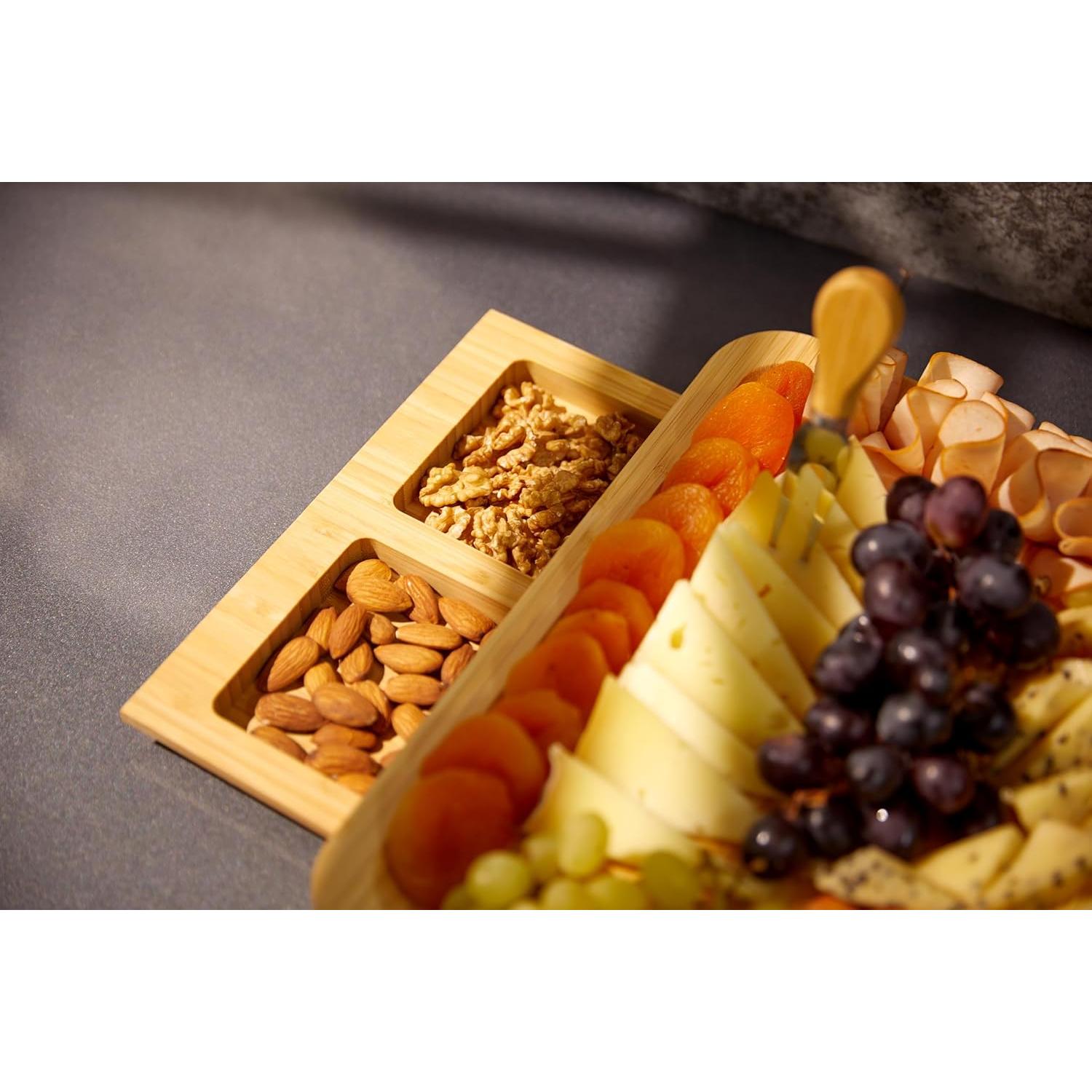 Tabla de Charcutería de Bambú Demin Design 40x33 cm