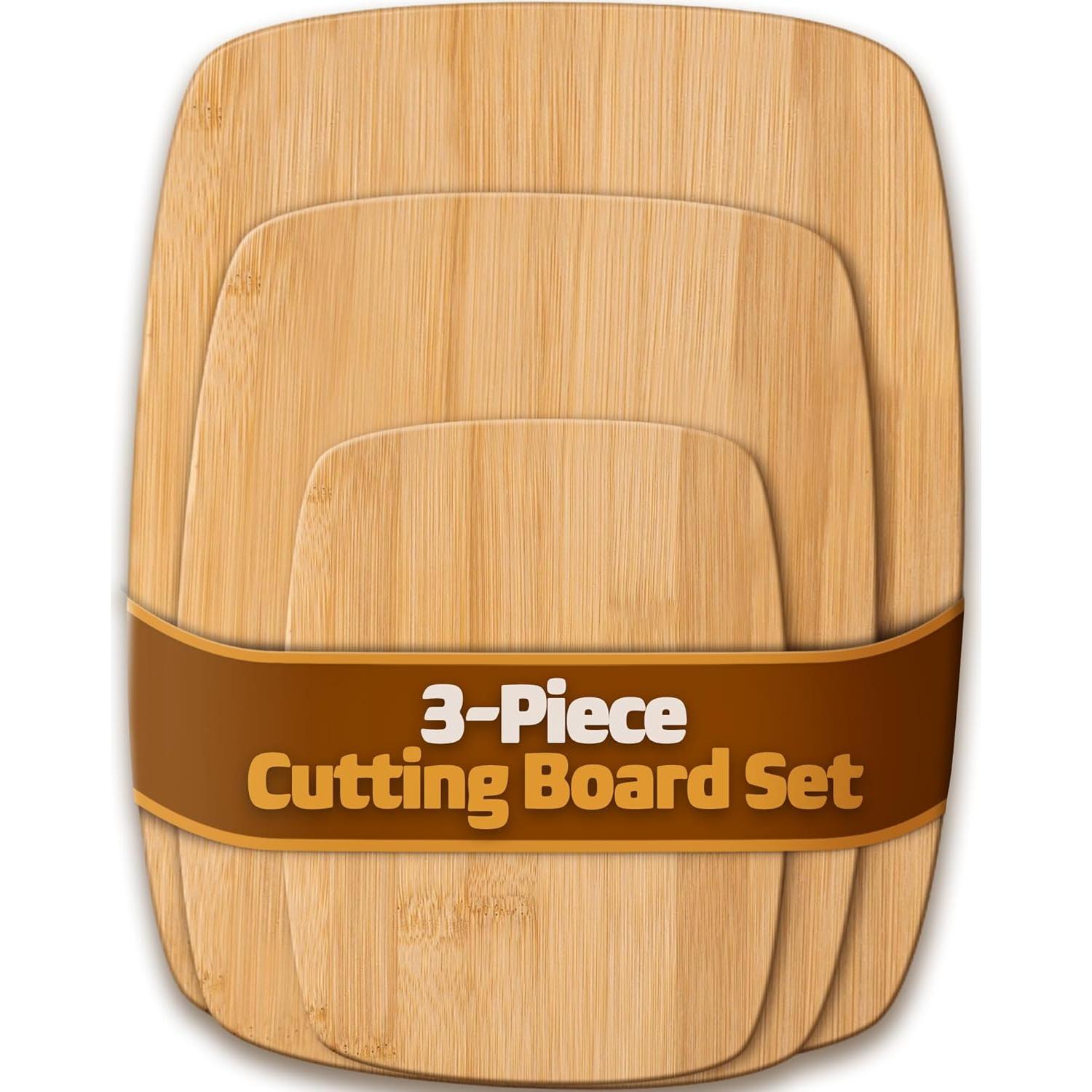 Juego de Tablas de Cortar de Bambú 3 Piezas - Bambüsi