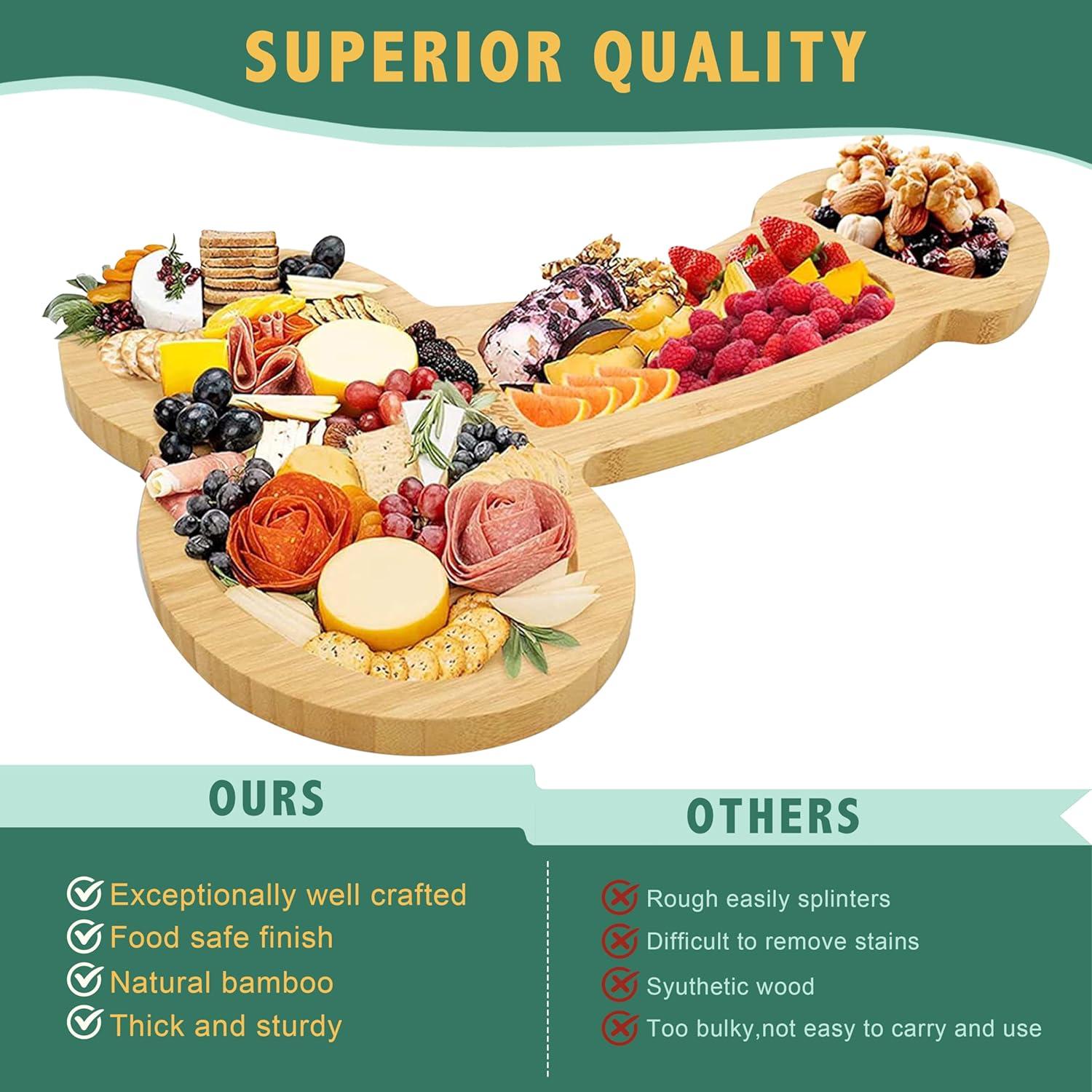 Tabla de Charcutería Grande MAYISO de Bambú 40 cm