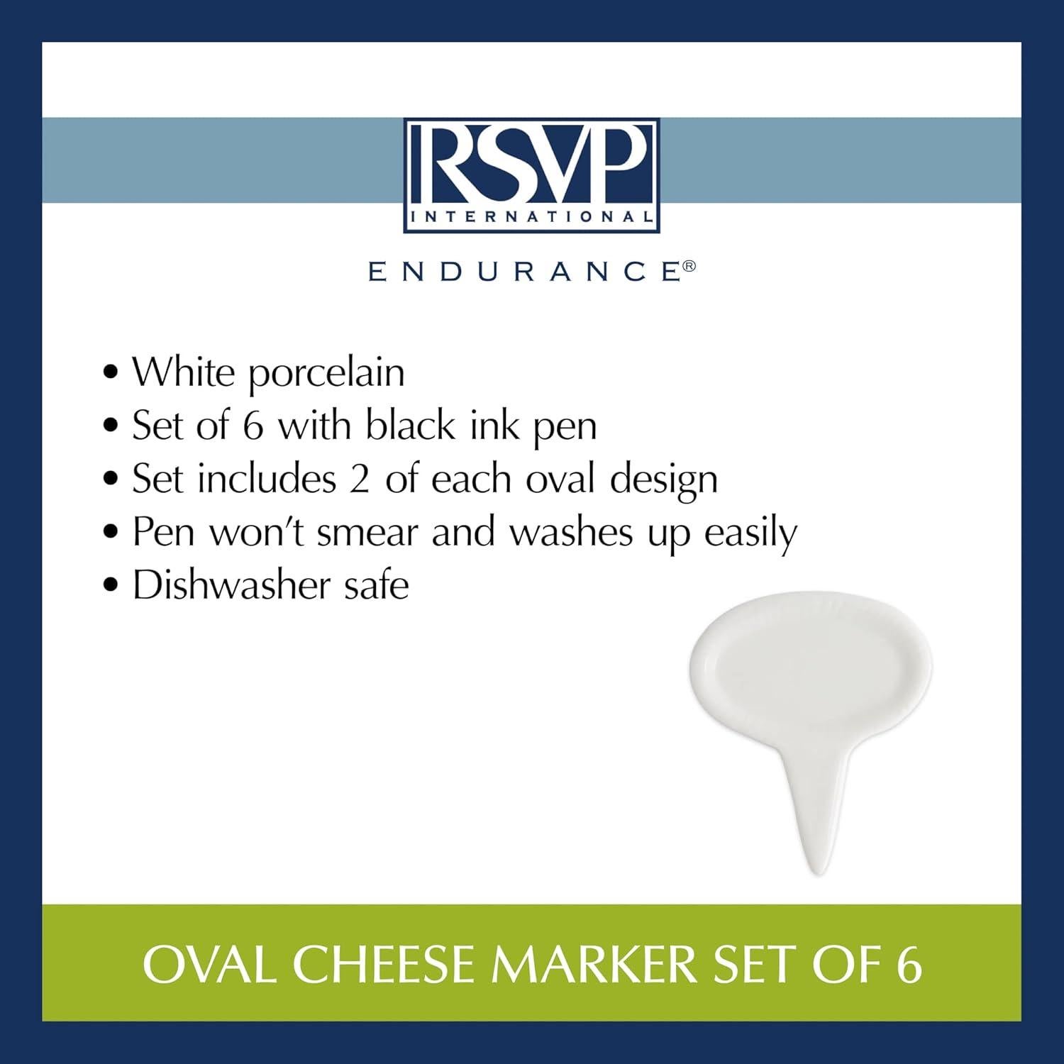 Set de Accesorios para Tabla de Queso RSVP Ovalado 6 Pzas