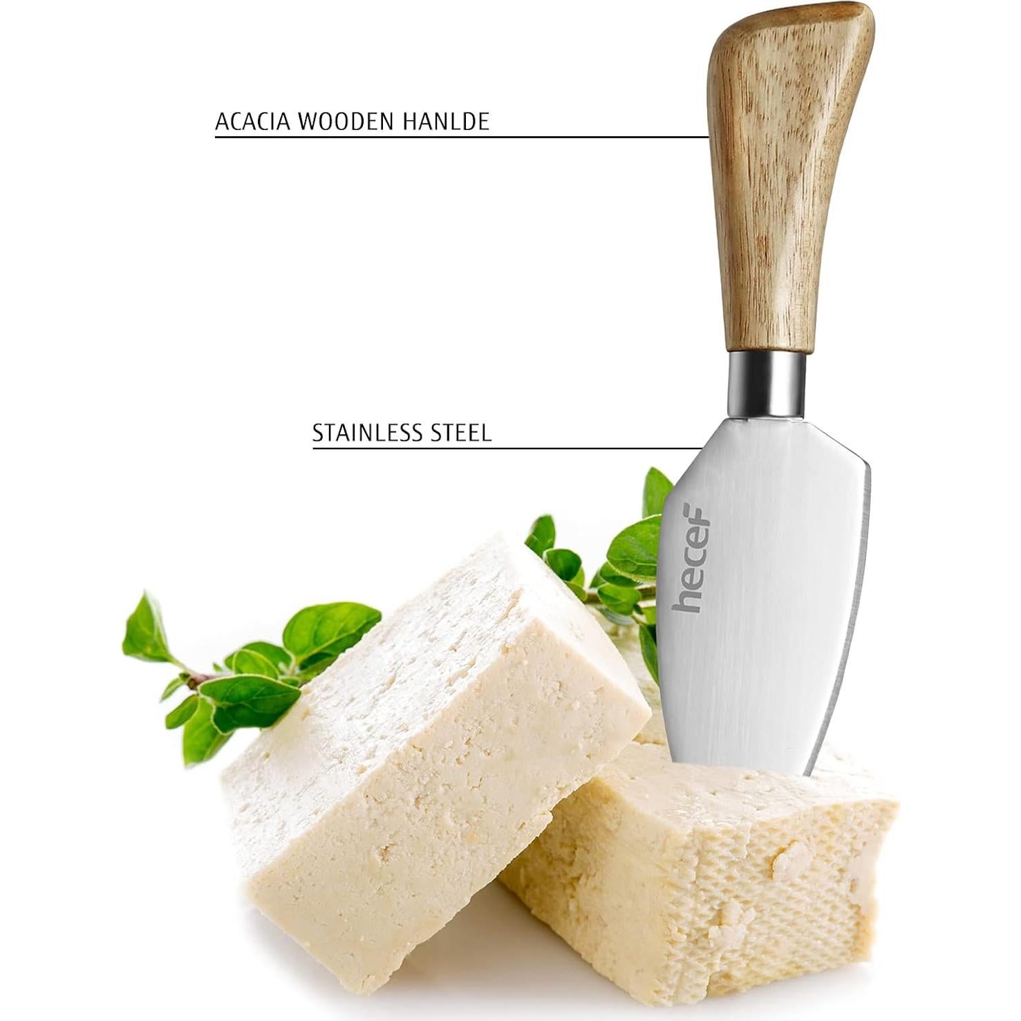 Juego de Tabla de Queso Ovalada hecef con Madera y Mármol