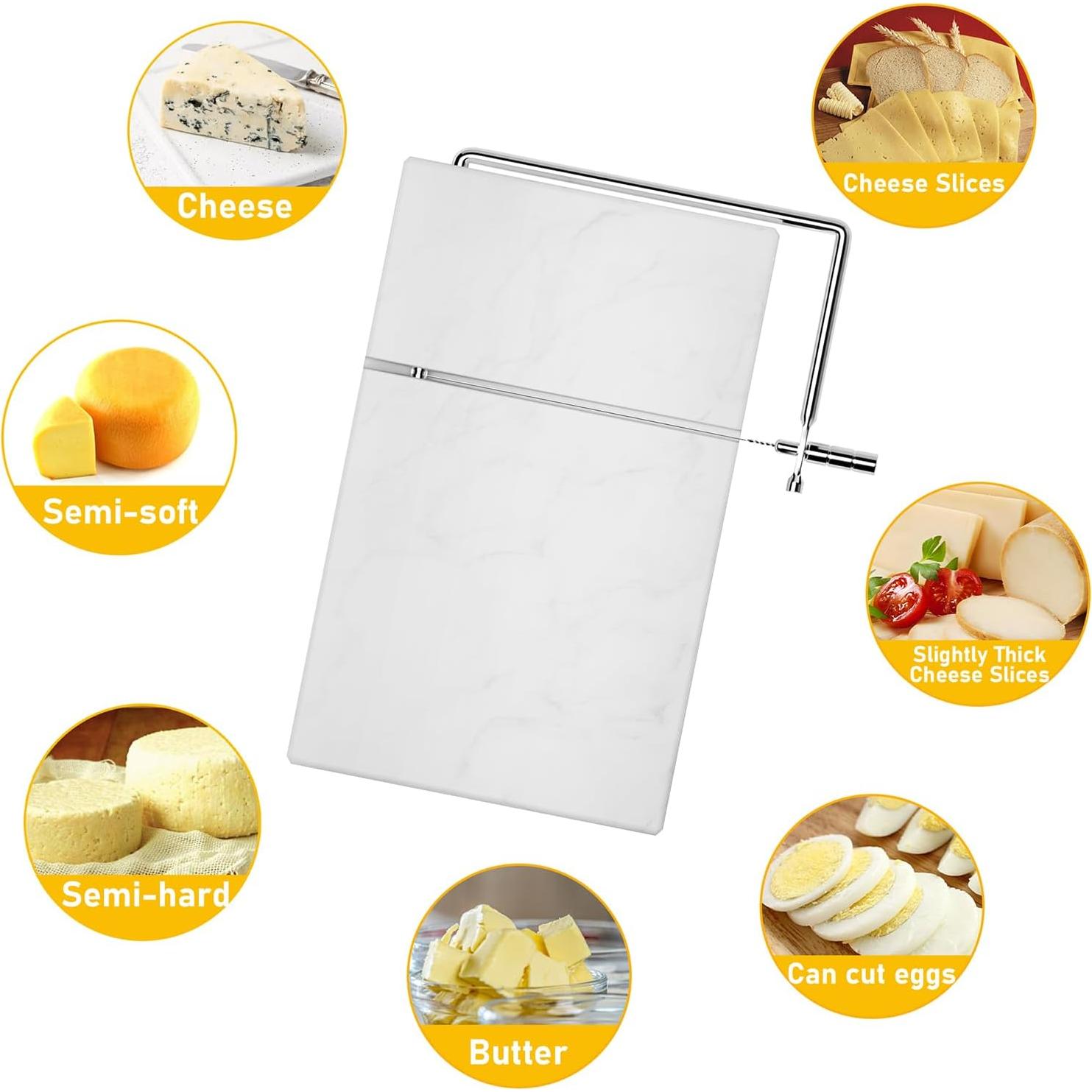 Cortador de Queso TOPULORS de Mármol 12,7 cm con 5 Cables