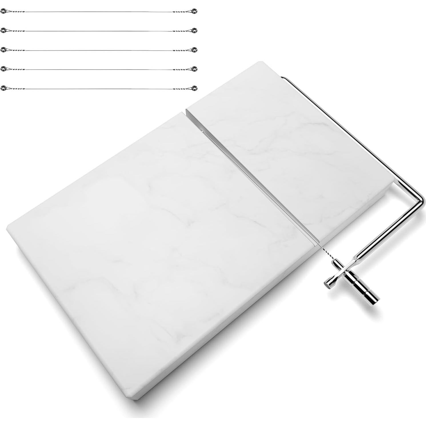 Cortador de Queso TOPULORS de Mármol 12,7 cm con 5 Cables