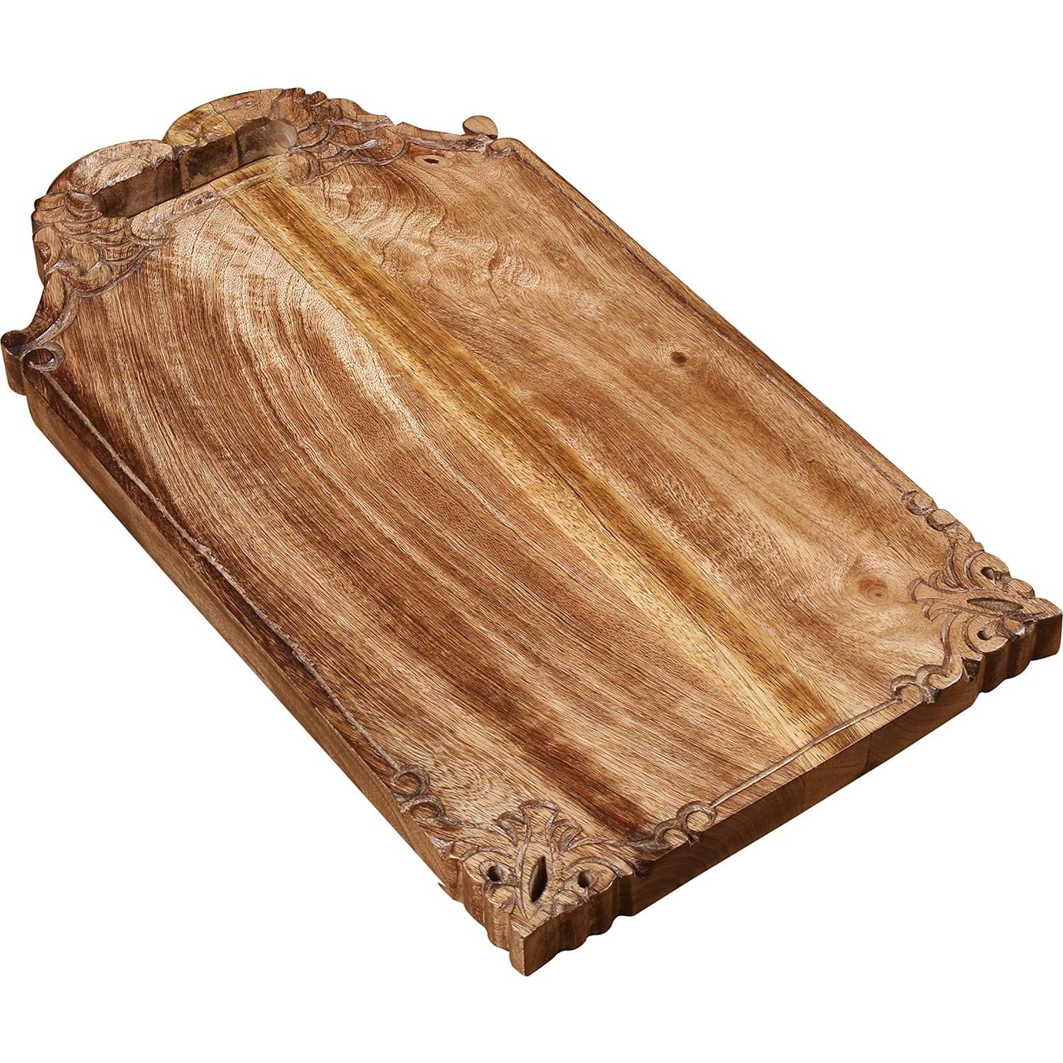 Tabla de cortar y servir de madera de mango Winlay 41.9x22.9 cm