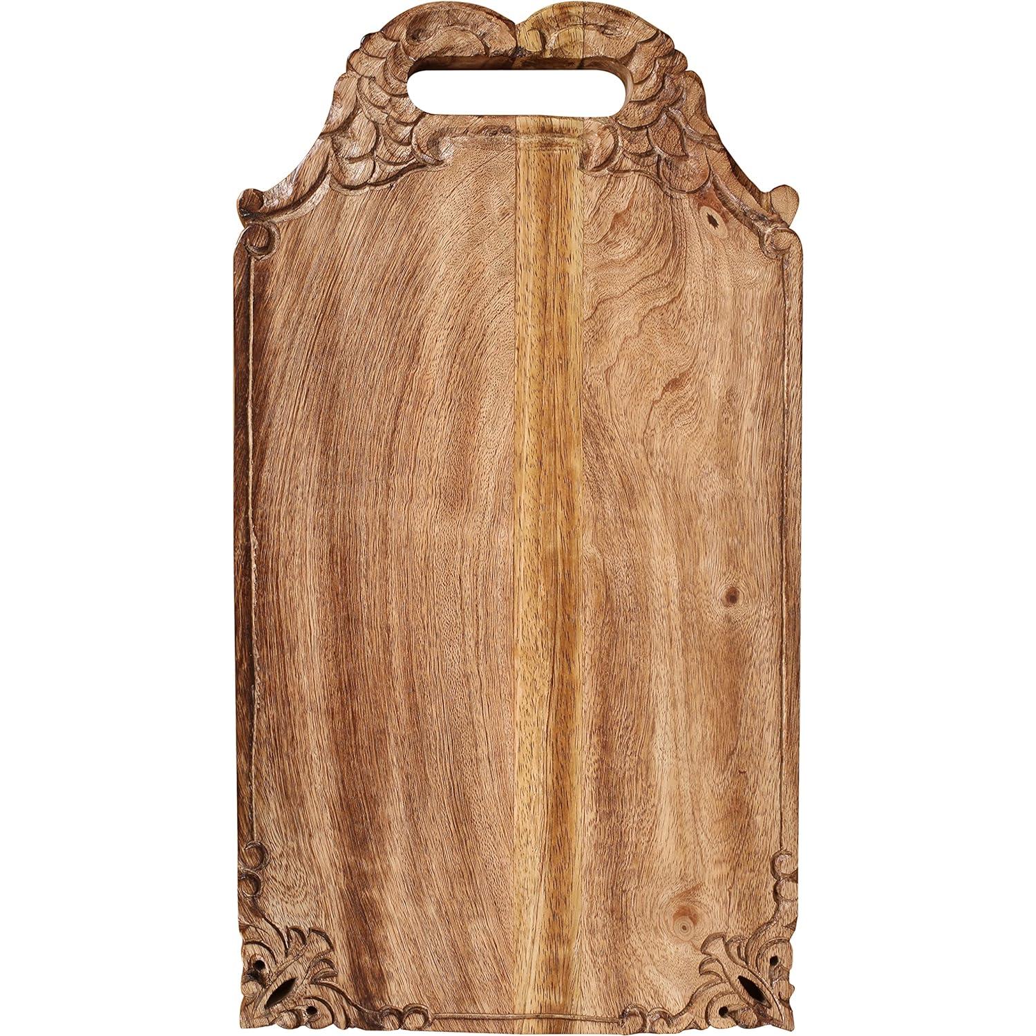 Tabla de cortar y servir de madera de mango Winlay 41.9x22.9 cm