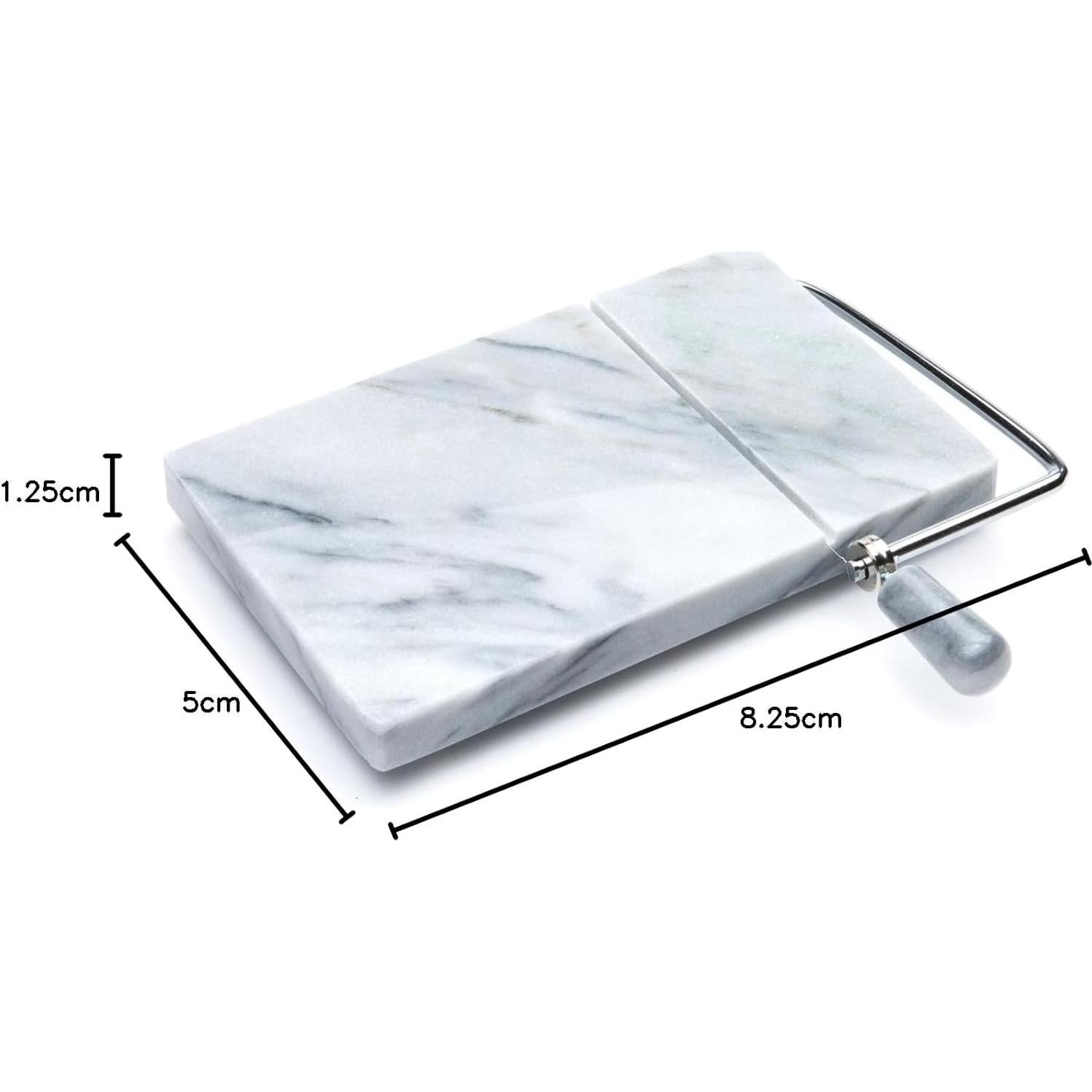 Cortador de Queso de Mármol Fox Run Blanco con 2 Cables