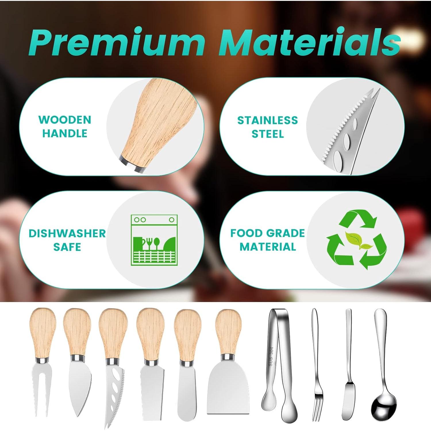 Set de Cuchillos para Queso LifeMusican 23 Piezas Madera