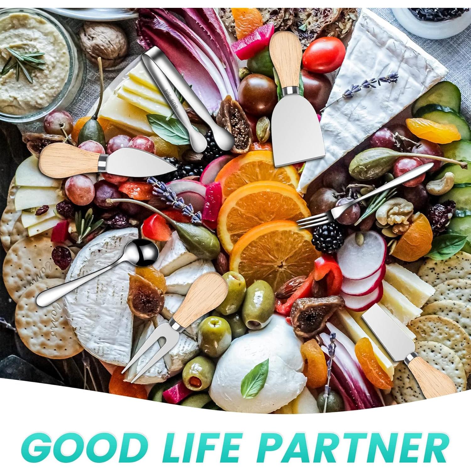 Set de Cuchillos para Queso LifeMusican 23 Piezas Madera