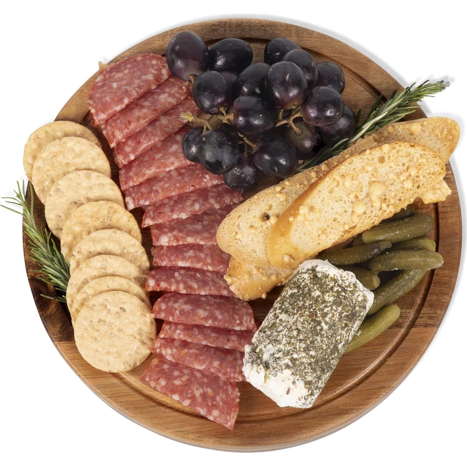 Tabla de Cortar de Queso Acacia Picnic Time con Monograma B