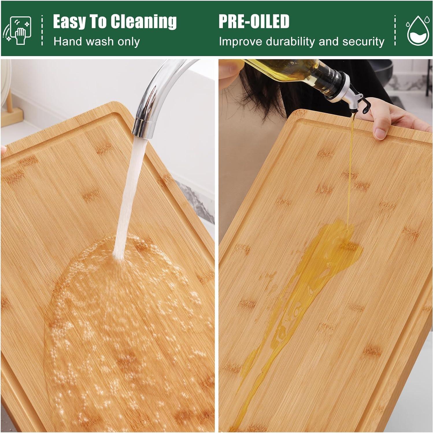 Tabla de Cortar de Bambú Orgánico Homaxy XL 45,72x30,48cm