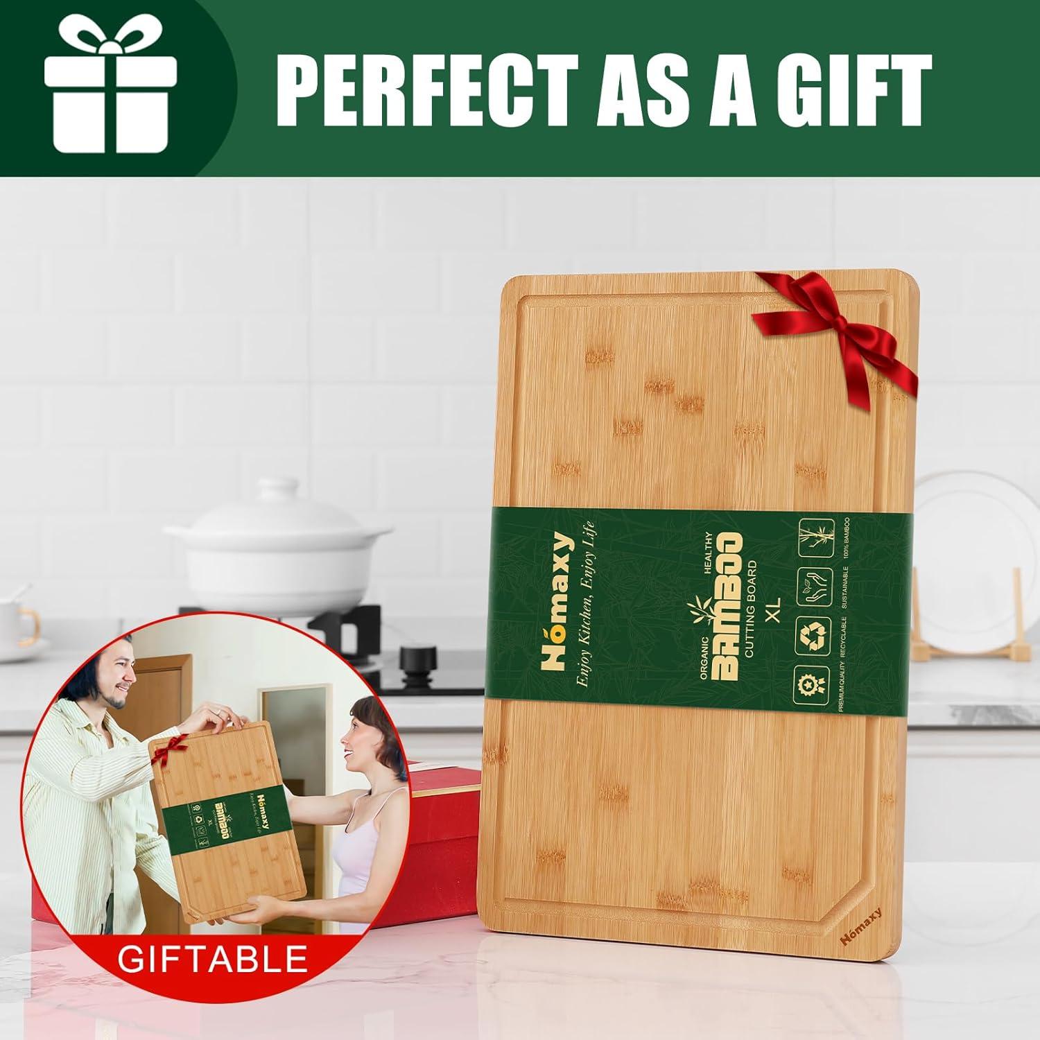 Tabla de Cortar de Bambú Orgánico Homaxy XL 45,72x30,48cm