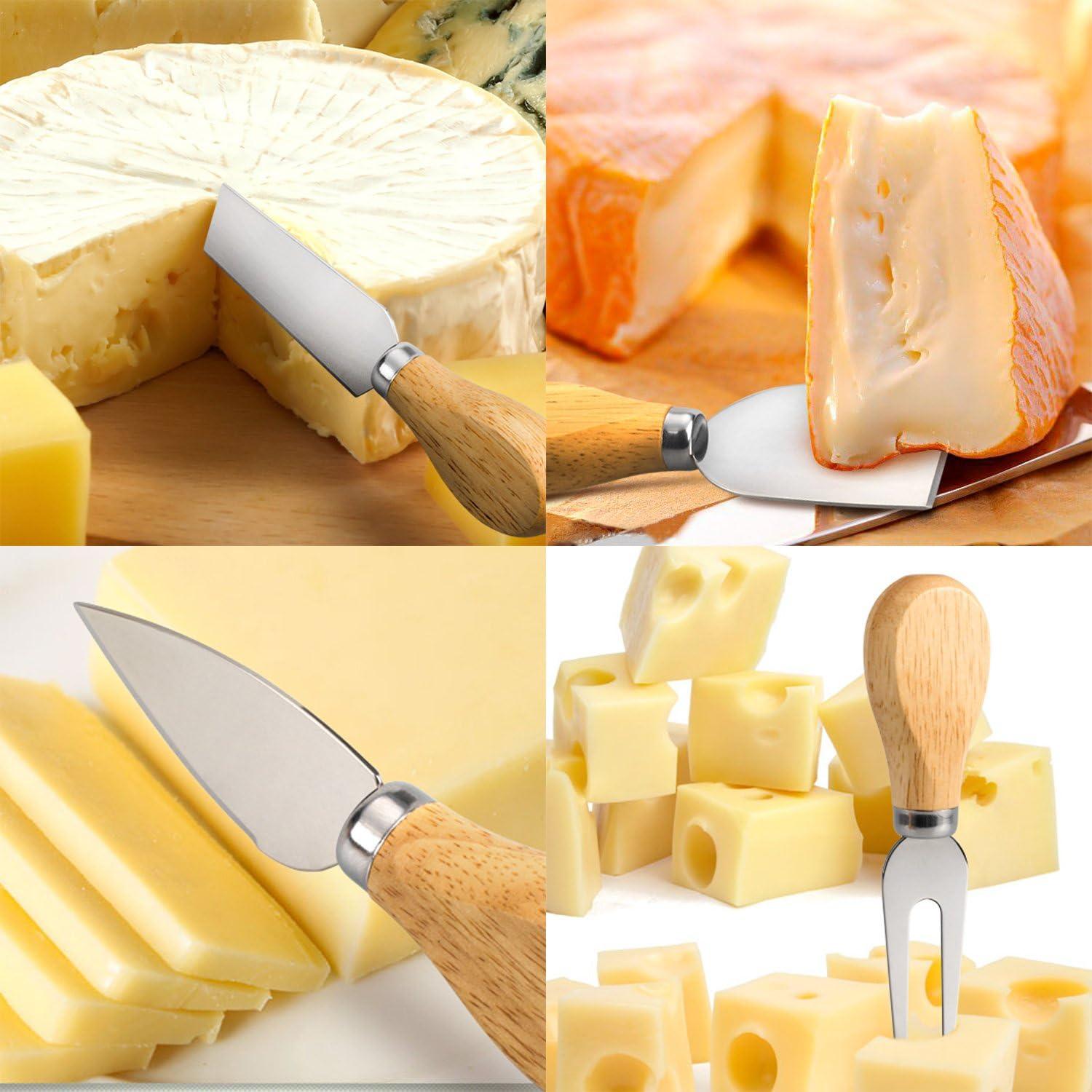 Juego de 4 Cuchillos para Queso YXChome - Acero Inoxidable