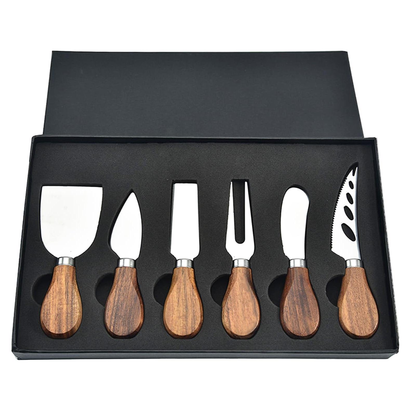 Juego de cuchillos de queso 6 piezas GXIQYL acero inoxidable