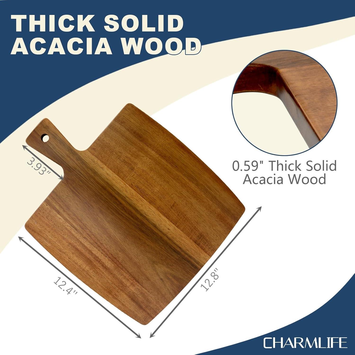 Tabla de Cortar de Madera de Acacia Charmlife 40x33 cm