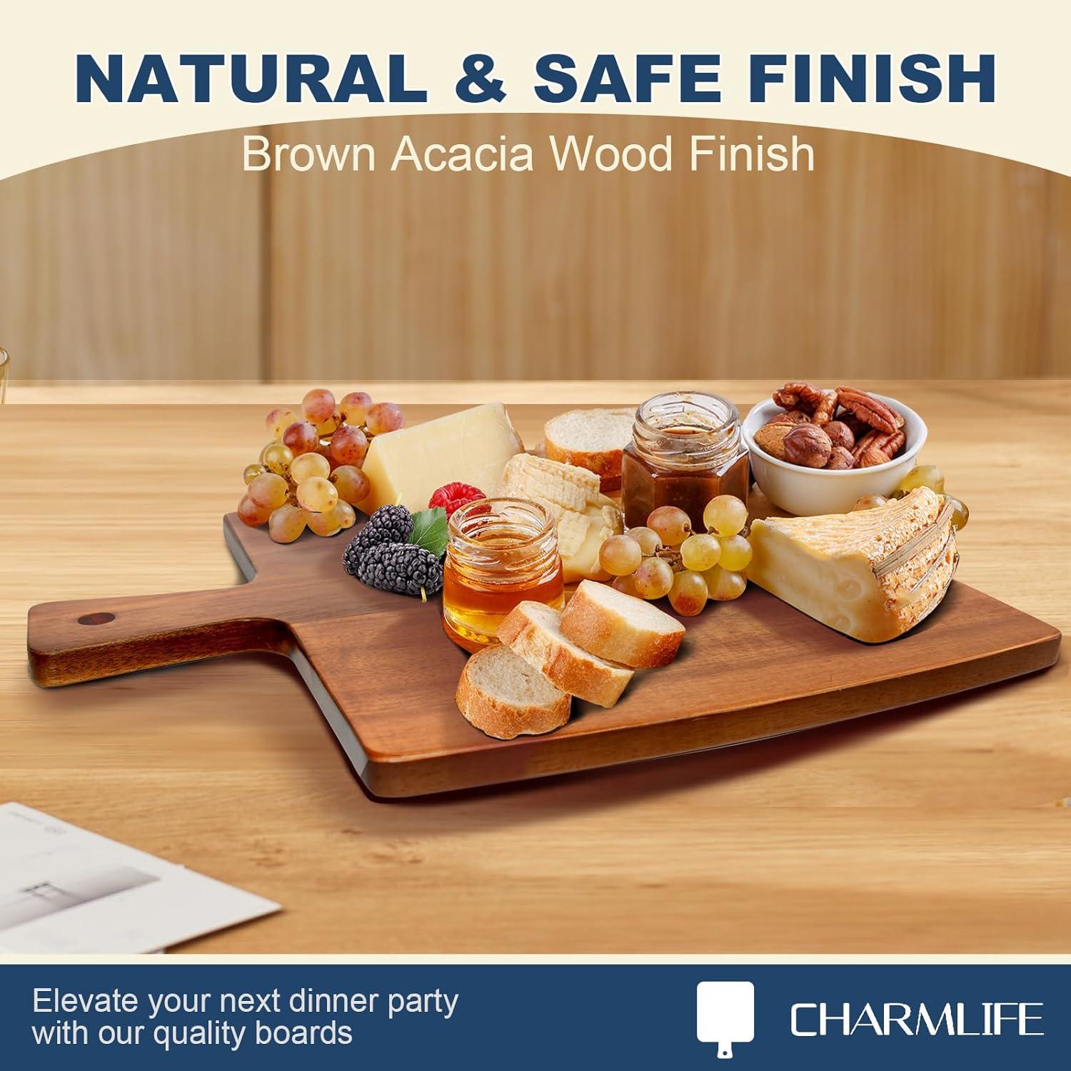 Tabla de Cortar de Madera de Acacia Charmlife 40x33 cm