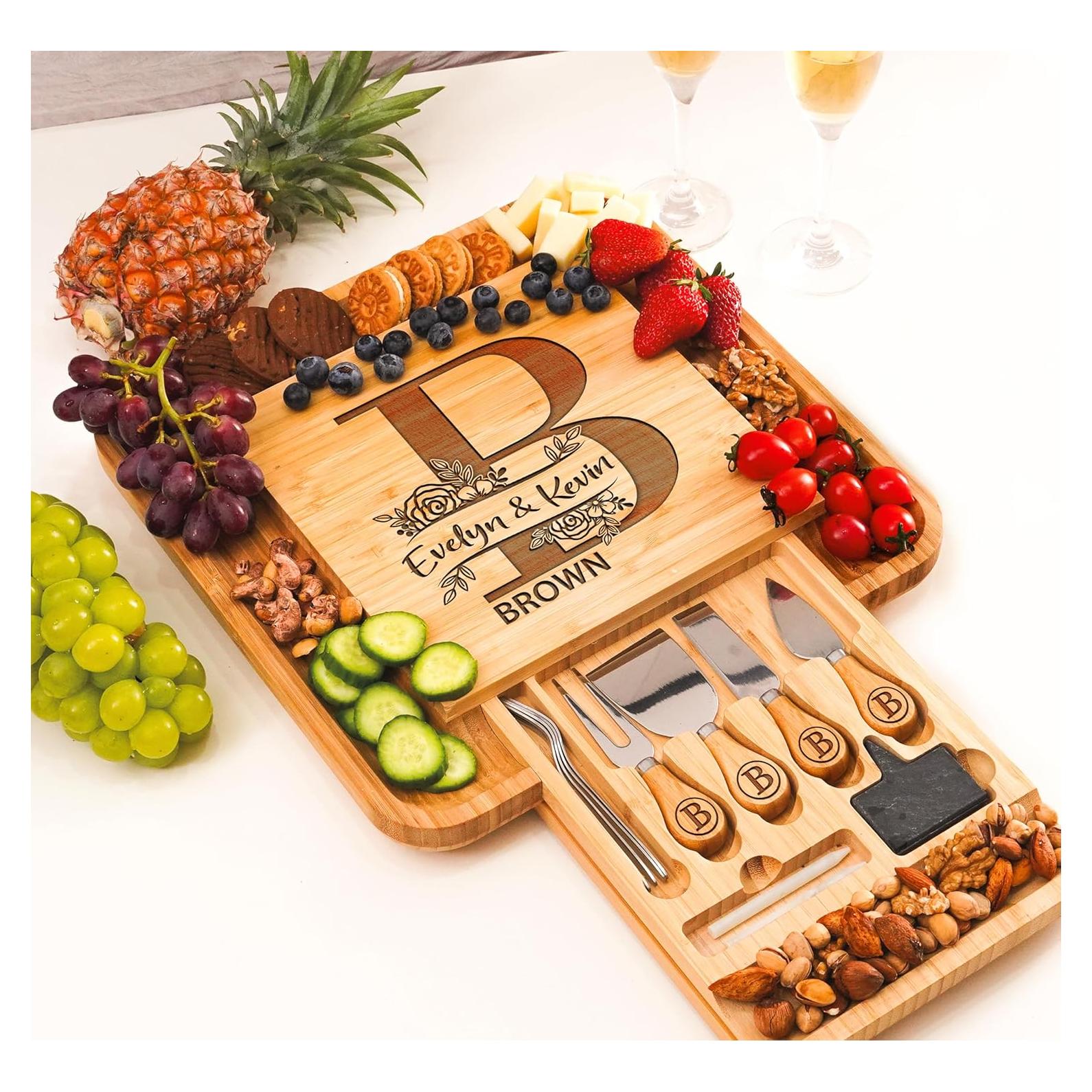 Tabla de Charcutería Personalizada Bambú Grande 35,5cm