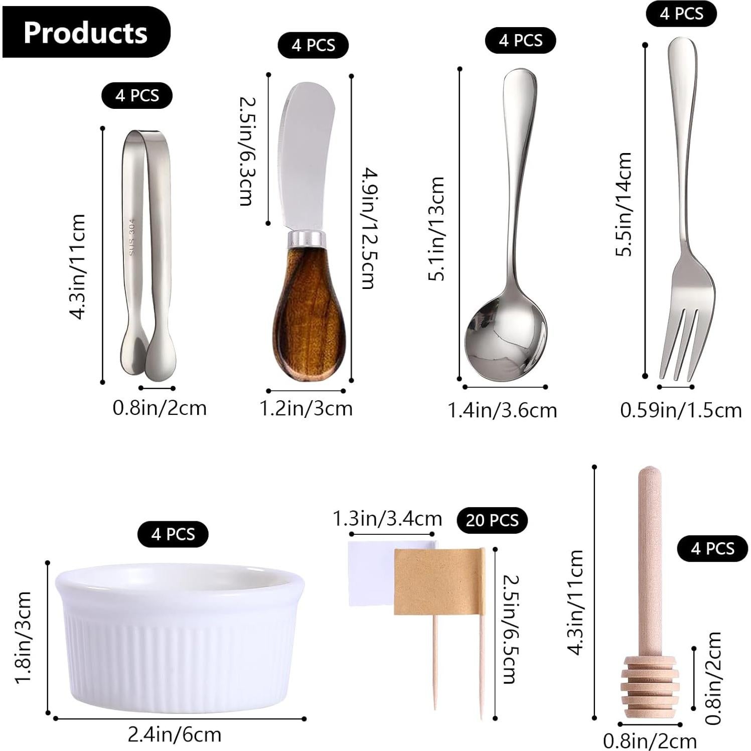 Set de Accesorios para Tablas de Charcutería 29 PCS GUZE-US