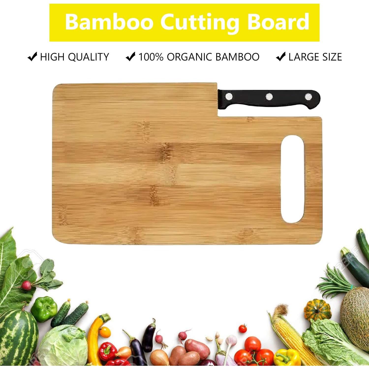 Tabla de Cortar de Bambú Handy Helpers con Cuchillo 25,4x15,2cm