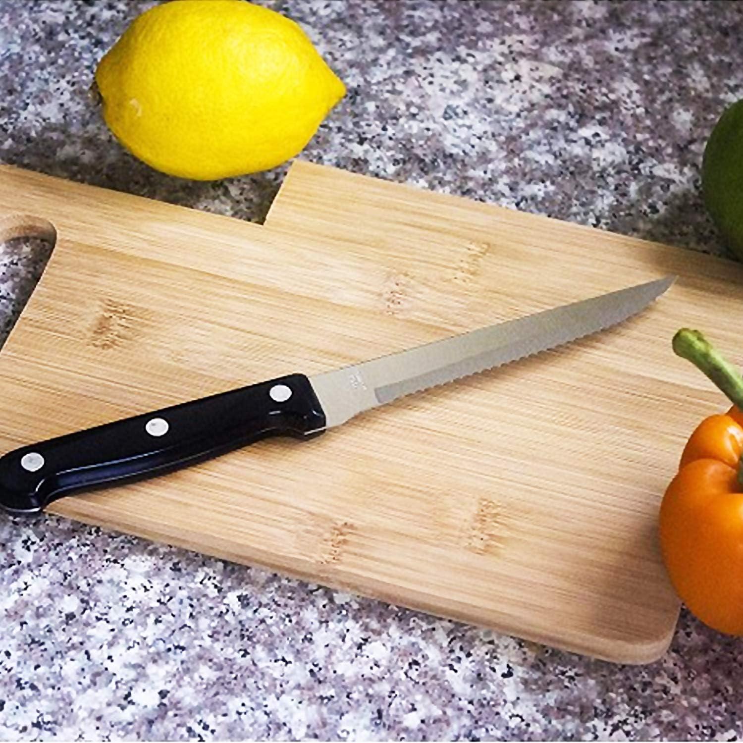 Tabla de Cortar de Bambú Handy Helpers con Cuchillo 25,4x15,2cm