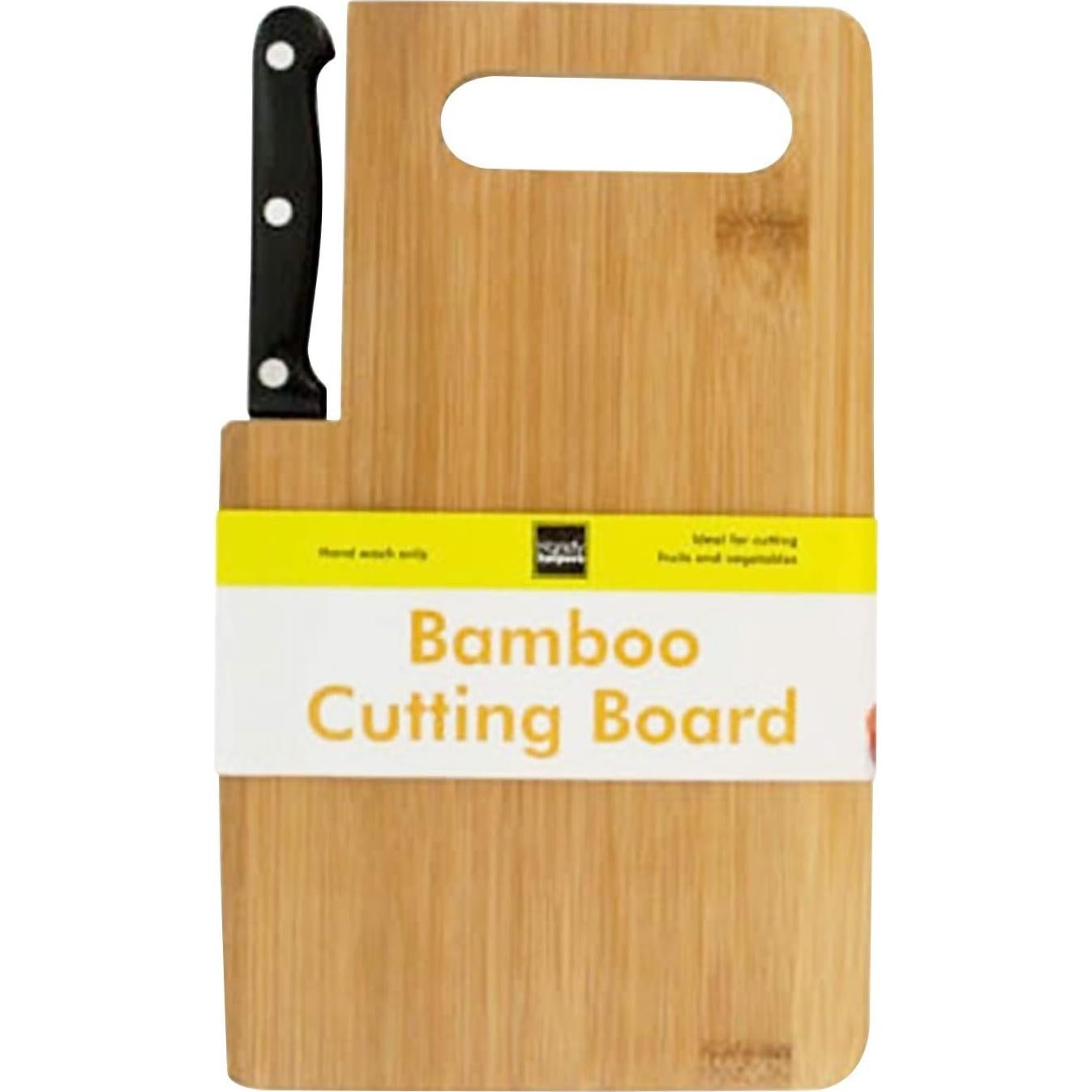 Tabla de Cortar de Bambú Handy Helpers con Cuchillo 25,4x15,2cm