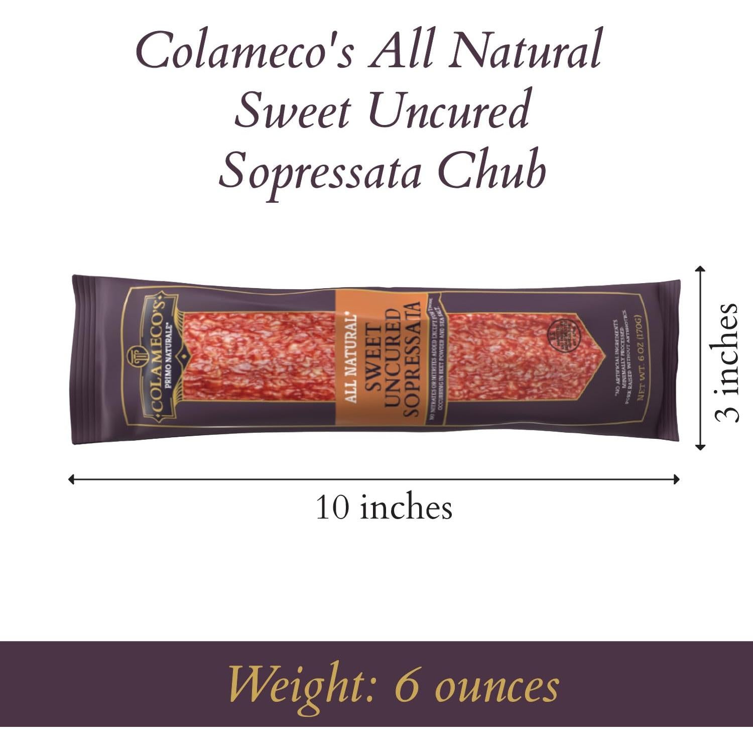 Salchichón Sopressata Colameco 170 g Sin Curar Natural
