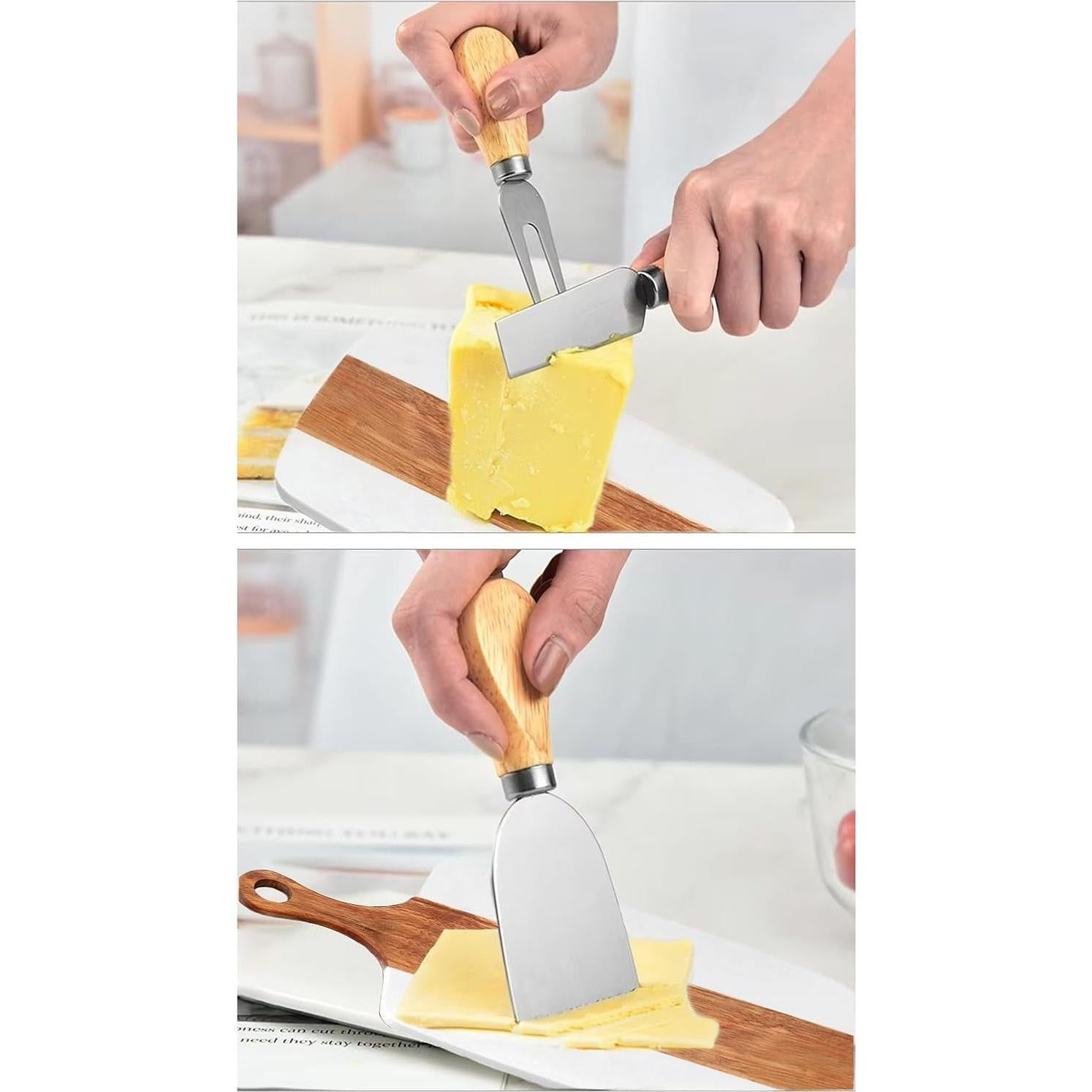 Tabla de Cortar Queso TIYOORTA de Madera y Mármol 35x18x2 cm