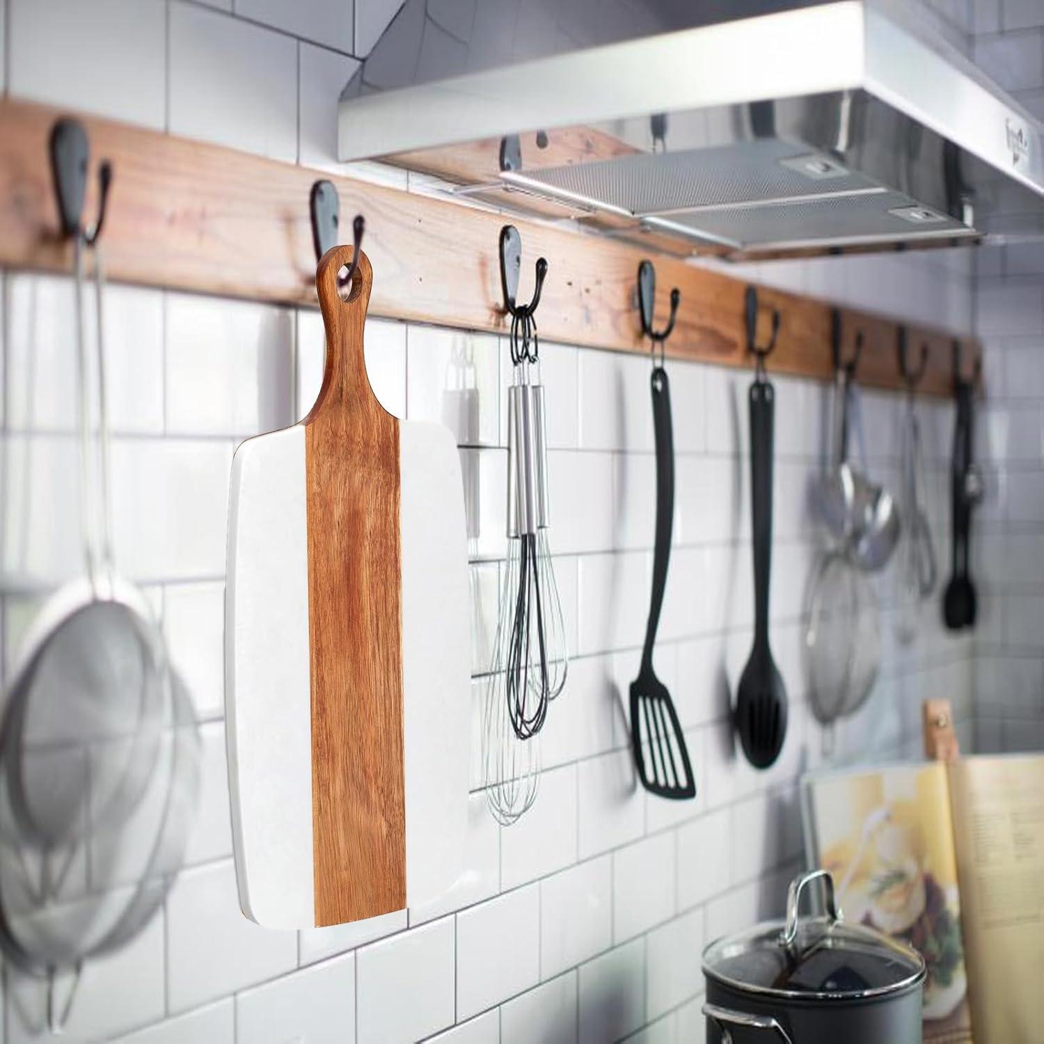 Tabla de Cortar Queso TIYOORTA de Madera y Mármol 35x18x2 cm