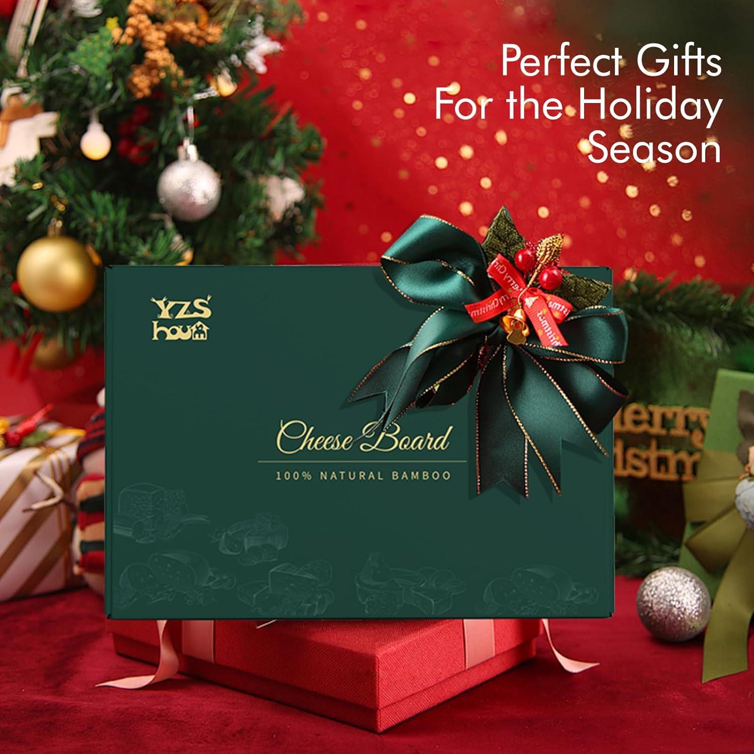 Tabla de Charcutería de Bambú YZS Housm con Cuchillos 40x28 cm