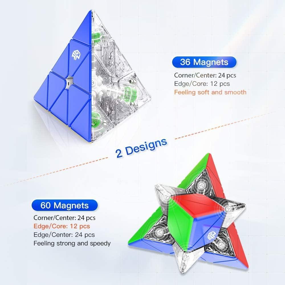 Cubo Pyraminx M GAN Magnético 36 Imanes 6.6 cm Estándar