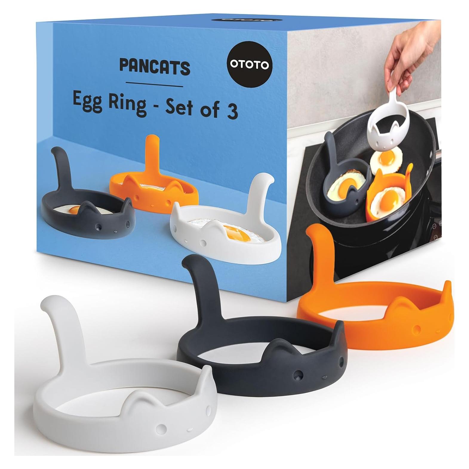 OTOTO PanCats Juego de Anillos para Huevos Antiadherente