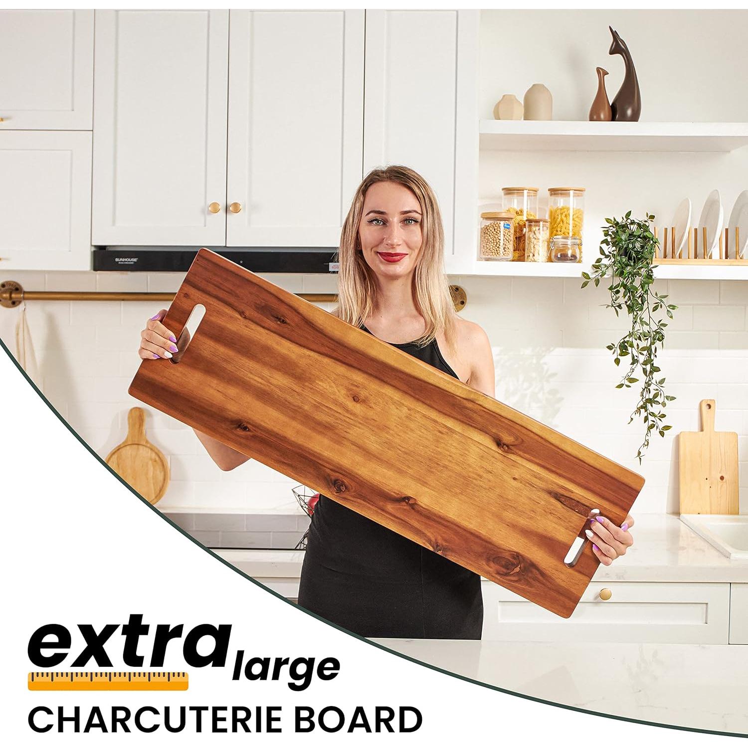 Tabla de Charcutería Grande Tidita de Madera Acacia 92.4 cm