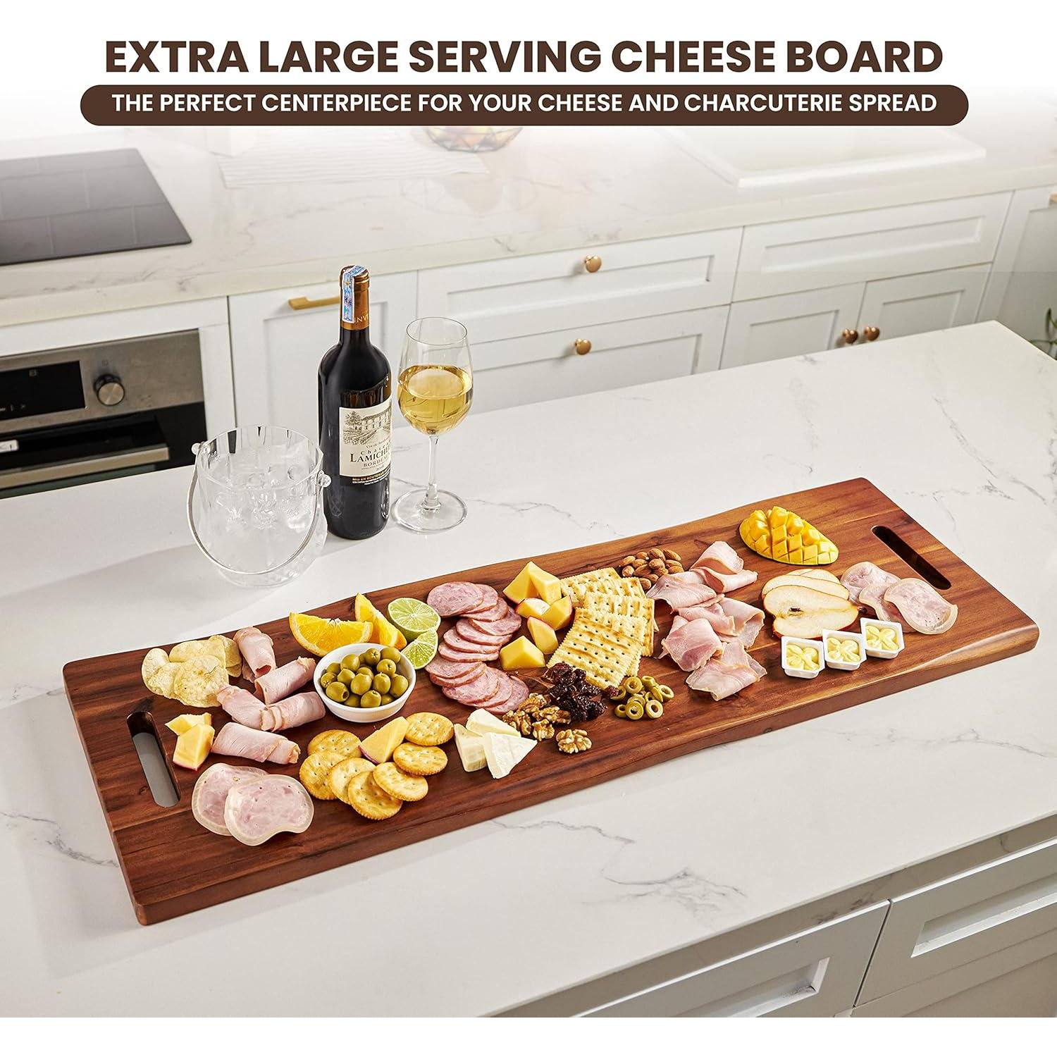 Tabla de Charcutería Grande Tidita de Madera Acacia 92.4 cm