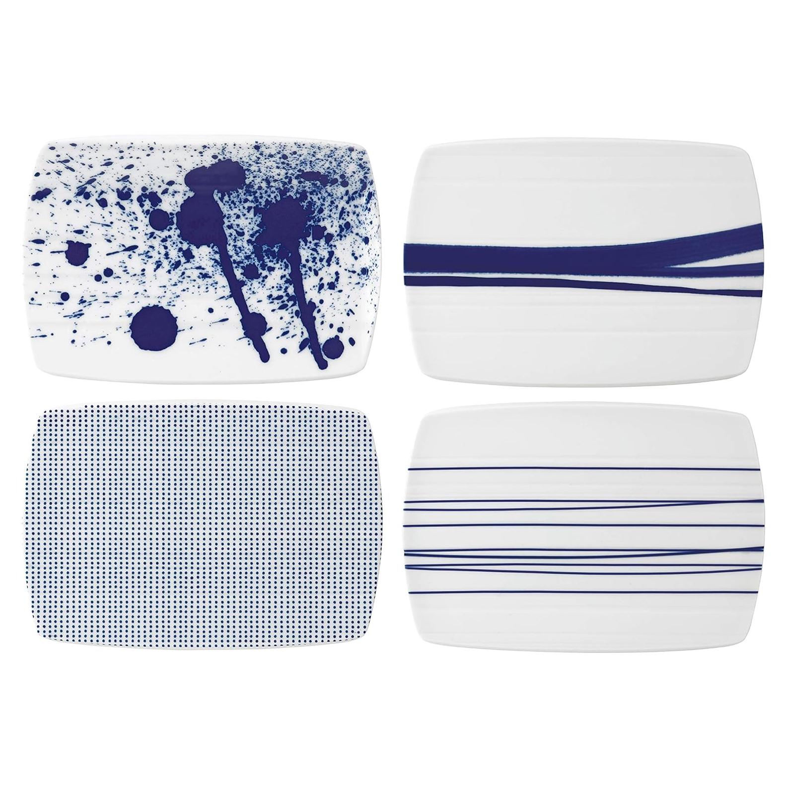 Set de 4 Tablas de Queso Royal Doulton Pacific 20 cm Azul/Blanco