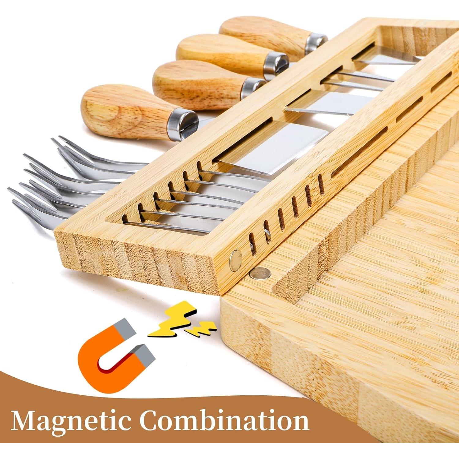 Juego de Tablas de Queso WRINGKIT con Cuchillos y Cuencos